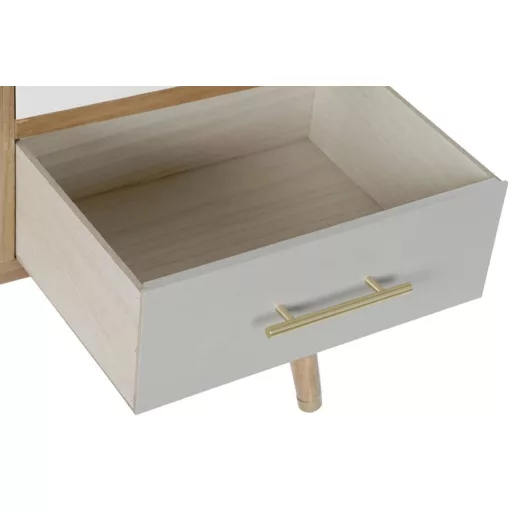 Szekrény tv-s paulownia fém 90x34x67 szürke