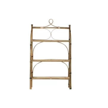 Polc falra rattan 62x14,5x107 3 polcos természetes