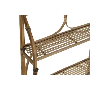 Polc falra rattan 62x14,5x107 3 polcos természetes