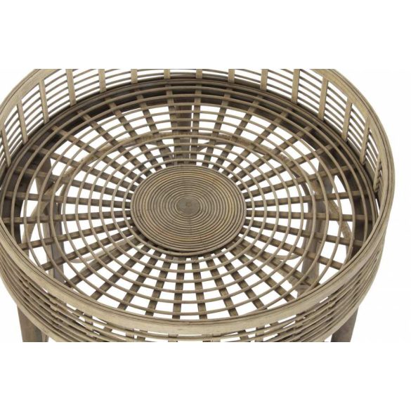 Asztal telefonos szett 2db-os rattan 61x61x63 49,5x51
