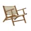 Szék teakfa rattan 69x78x68 természetes