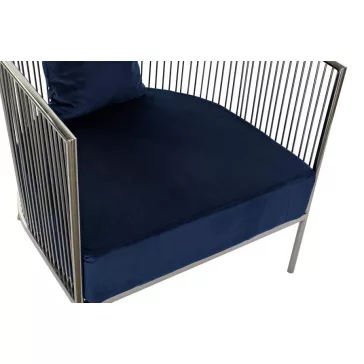 Fotel acél poliészter 66x69x70 kék tengeri