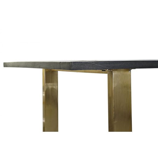 Asztal ebédlő fa fém 180x89x75 barna sötét