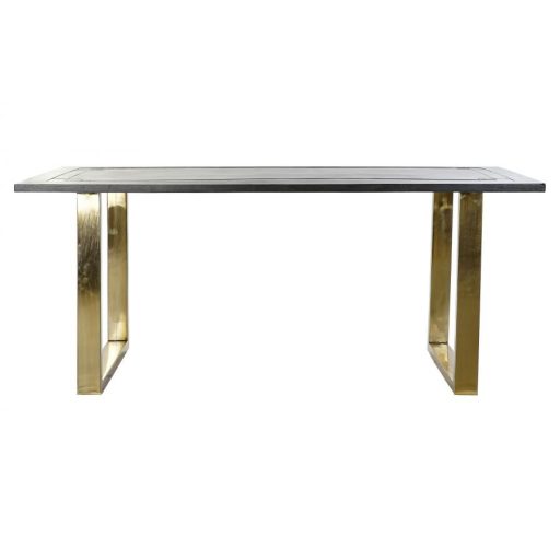 Asztal ebédlő fa fém 180x89x75 barna sötét