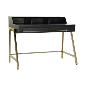 Íróasztal fa fém 125x69x93 barna sötét