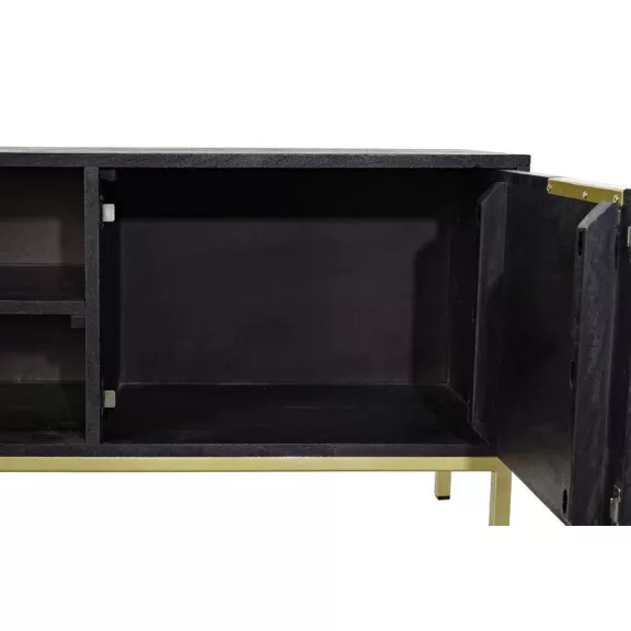 Szekrény tv-s fa fém 147x38x50
