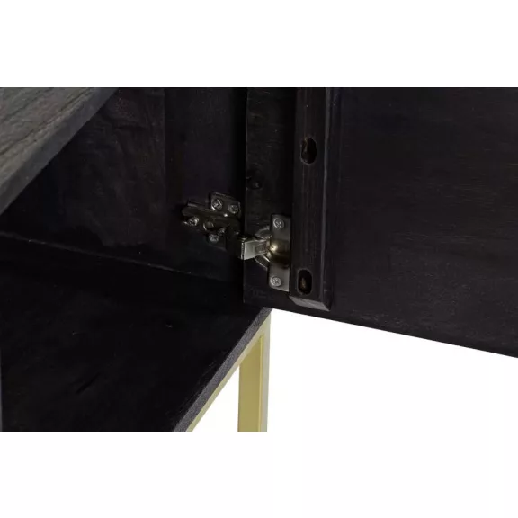 Szekrény tv-s fa fém 147x38x50