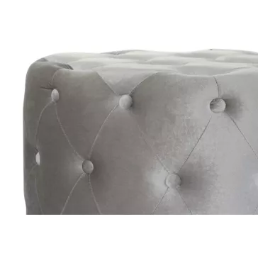 Lábtartó szett 2db-os velvet 80x80x42 bársony szürke