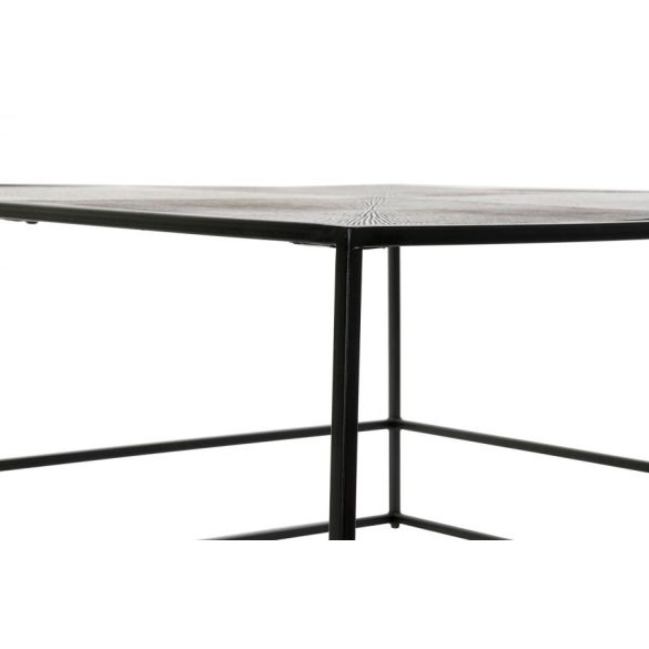 Asztal kávé-s aluminium 80x80x40 aranyozott