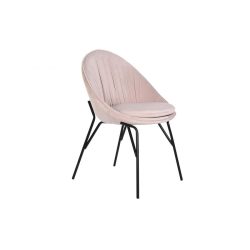 Szék velvet fém 60x60x87 aranyozott rózsaszín