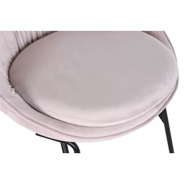 Szék velvet fém 60x60x87 aranyozott rózsaszín