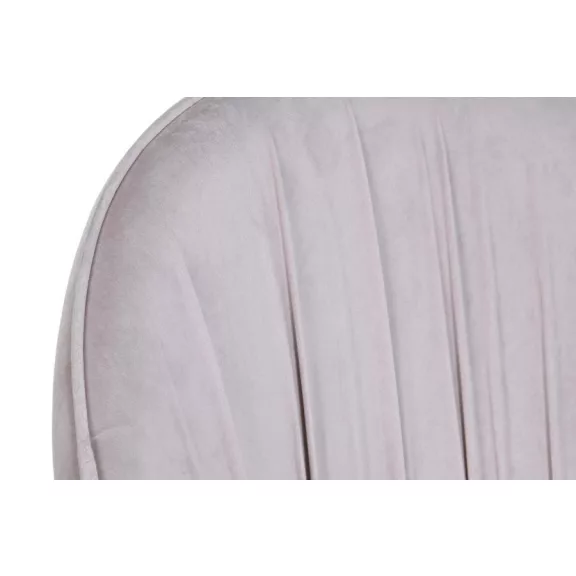 Szék velvet fém 60x60x87 aranyozott rózsaszín