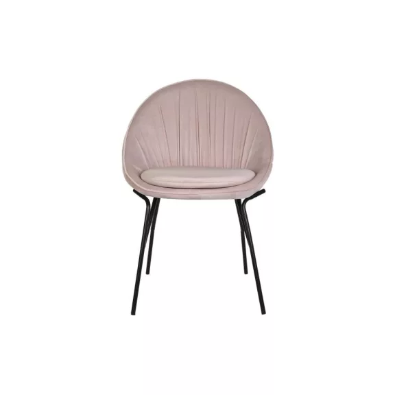 Szék velvet fém 60x60x87 aranyozott rózsaszín