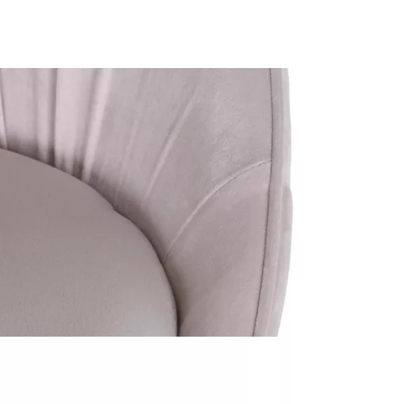 Szék velvet fém 60x60x87 aranyozott rózsaszín