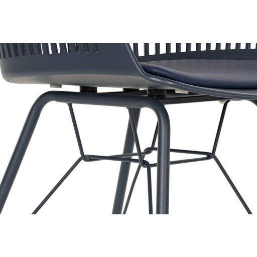 Szék pp fém 56x53x81 matt kék