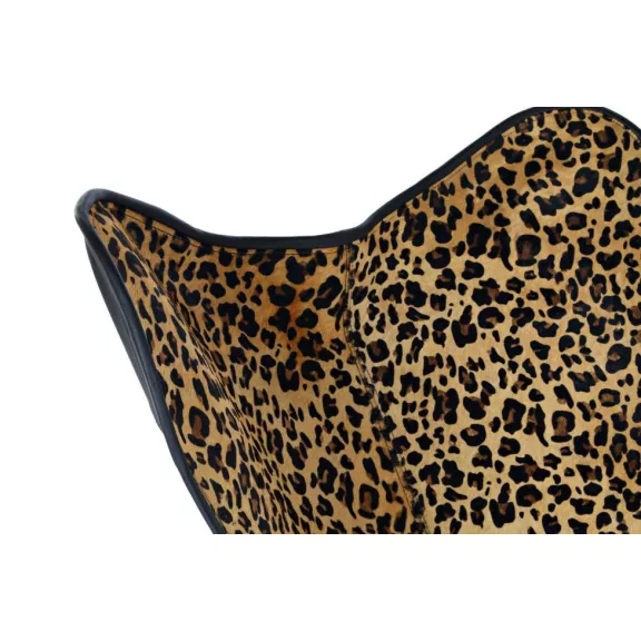 Szék fém bőr 68x70x93 leopárd