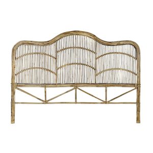 Ágytámla rattan 178x4x128 természetes