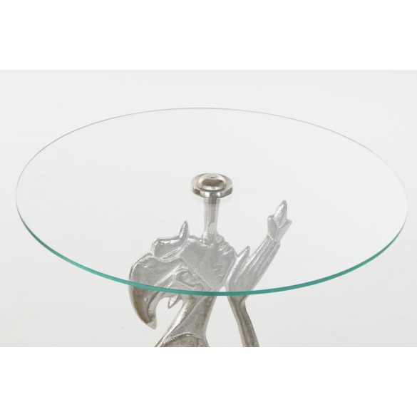Asztal telefonos aluminium üveg 46x46x72 ember