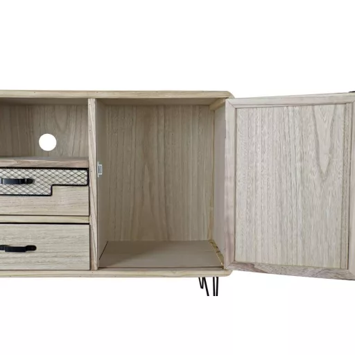 Bútor paulownia fém 120x41x65