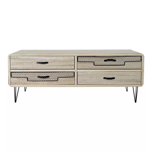 Bútor tv-s paulownia fém 115x61x43