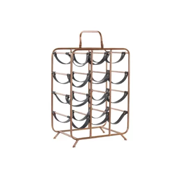 Üvegtartó fém pu 37x23,5x54 réz