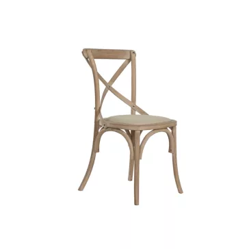 Szék rubberwood poliészter 44x42x88 crossback