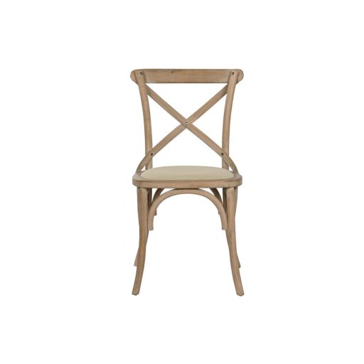 Szék rubberwood poliészter 44x42x88 crossback