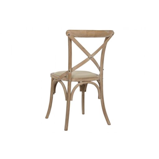 Szék rubberwood poliészter 44x42x88 crossback