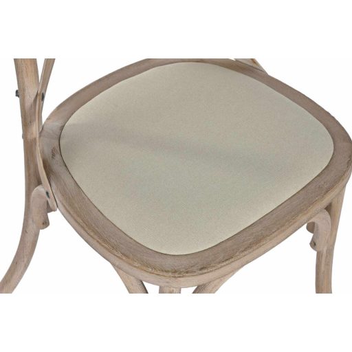 Szék rubberwood poliészter 44x42x88 crossback