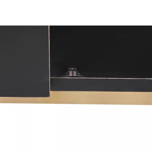 Szekrény nyárfa fém 110x50x180 fekete