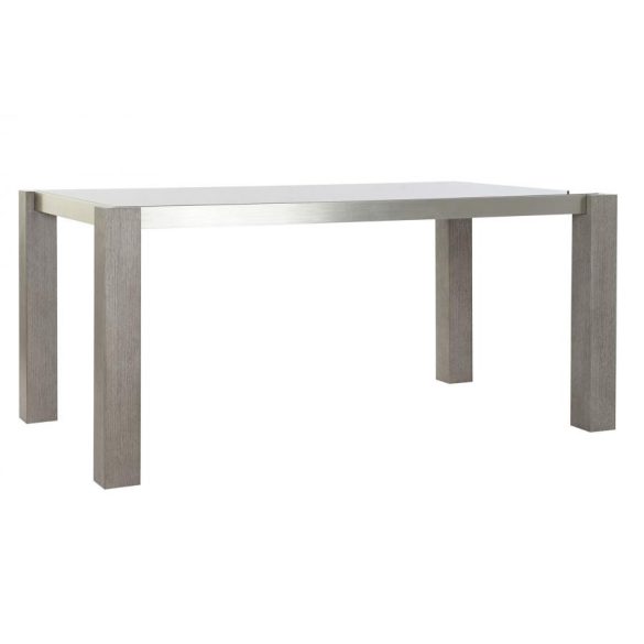 Ebédlő asztal cserfa aluminium 160x92x74 szürke