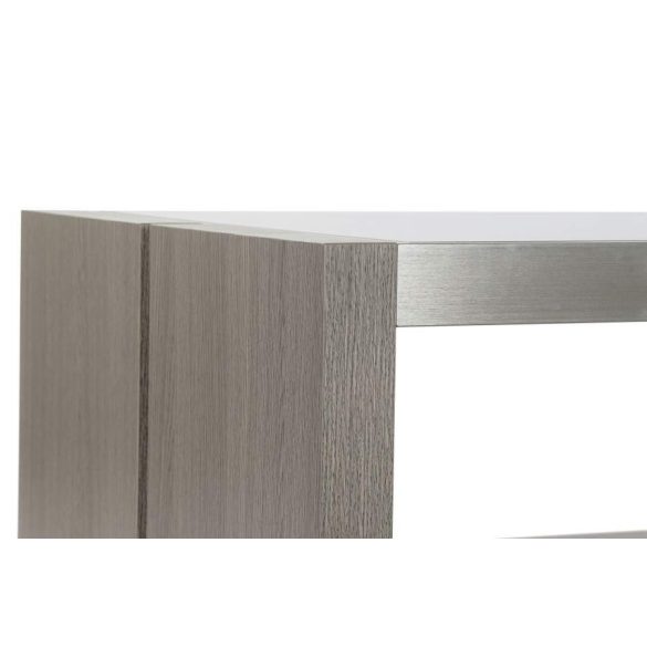 Kávézó asztal cserfa aluminium 120x60x37,5 szürke