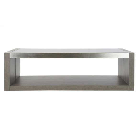 Kávézó asztal cserfa aluminium 120x60x37,5 szürke