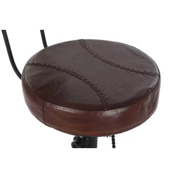 Bárszék fém bőr 45x46x118 barna