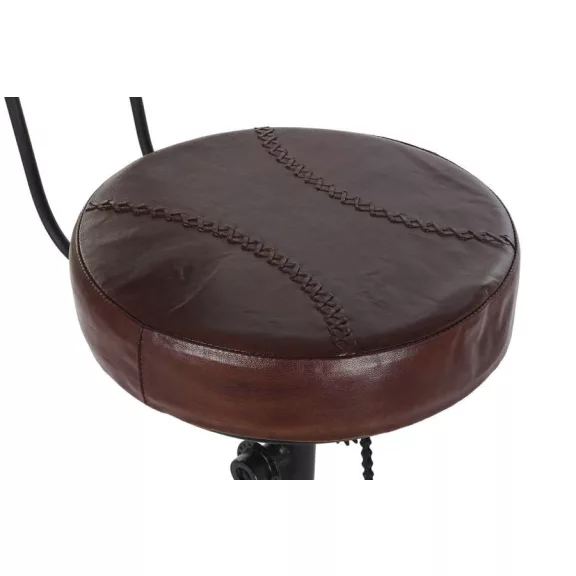 Bárszék fém bőr 45x46x118 barna