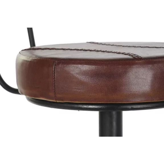 Bárszék fém bőr 45x46x118 barna