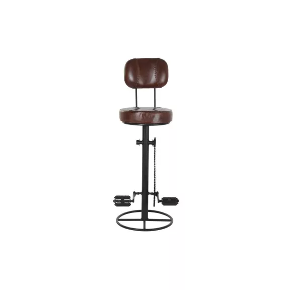Bárszék fém bőr 45x46x118 barna