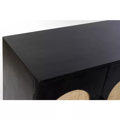 Bútor mango rattan 150x40x65 fekete