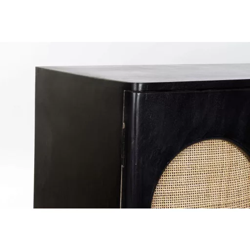 Bútor mango rattan 150x40x65 fekete
