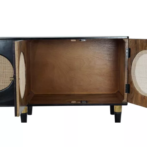 Bútor mango rattan 150x40x65 fekete