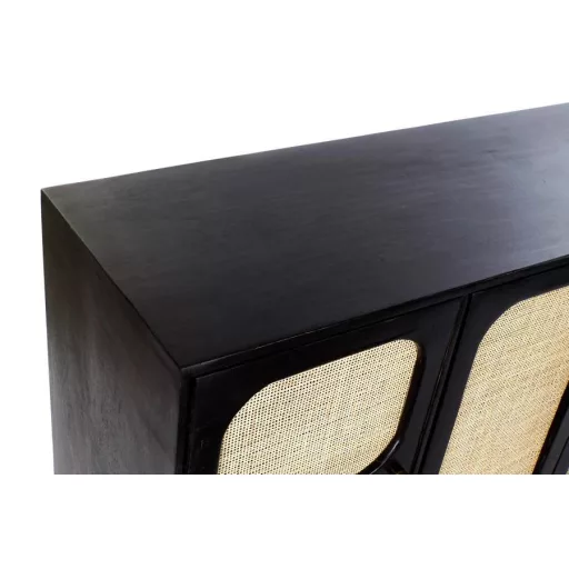 Bútor mango rattan 150x40x76 fekete
