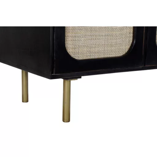Bútor mango rattan 150x40x76 fekete