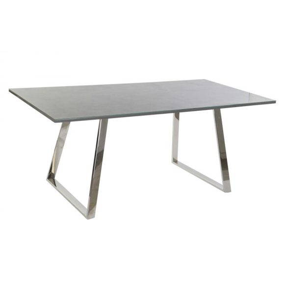 Ebédlő asztal acél üveg 180x90x76