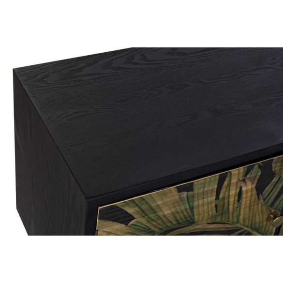 Bútor fenyő mdf 140x40x58 trópusi fekete