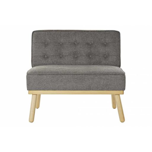Fotel vászon fa 80x66x72 capitone kék tengeri