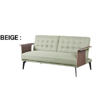 Szófa ágy eukaliptusz fém 203x87x81 beige