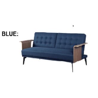 Szófa ágy eukaliptusz fém 203x87x81 kék