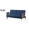 Szófa ágy eukaliptusz fém 203x87x81 kék