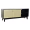 Szekrény tvs fenyő rattan 160x38x65 fekete