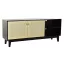 Szekrény tvs fenyő rattan 160x38x65 fekete